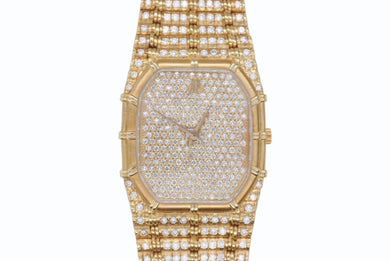 極美品 AUDEMARS PIGUET オーデマピゲ 純正 フルダイヤ バンブーBAMBOO 時計 クォーツ メンズ 中古 4b006232