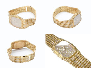 極美品 AUDEMARS PIGUET オーデマピゲ 純正 フルダイヤ バンブーBAMBOO 時計 クォーツ メンズ 中古 4b006232