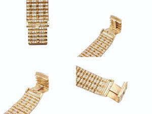 極美品 AUDEMARS PIGUET オーデマピゲ 純正 フルダイヤ バンブーBAMBOO 時計 クォーツ メンズ 中古 4b006232