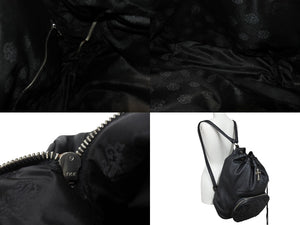 新品同様 CHROME HEARTS クロムハーツ STRANGE LOVE BAG リュック セメタリー クロスパッチ ラージクロス レザー ブラック 中古 4b006233