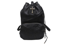 Load image into Gallery viewer, 新品同様 CHROME HEARTS クロムハーツ STRANGE LOVE BAG リュック セメタリー クロスパッチ ラージクロス レザー ブラック 中古 4b006233