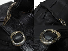 Load image into Gallery viewer, 新品同様 CHROME HEARTS クロムハーツ STRANGE LOVE BAG リュック セメタリー クロスパッチ ラージクロス レザー ブラック 中古 4b006233
