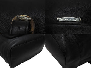 新品同様 CHROME HEARTS クロムハーツ STRANGE LOVE BAG リュック セメタリー クロスパッチ ラージクロス レザー ブラック 中古 4b006233