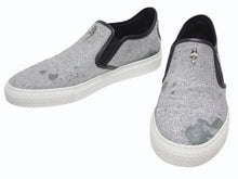 Load image into Gallery viewer, CHROME HEARTS クロムハーツ CH SLIP ON スリッポン スニーカー サイズ43 グリッター シルバー CHプラスパッチ ダガー装飾 良品 中古 4b006235