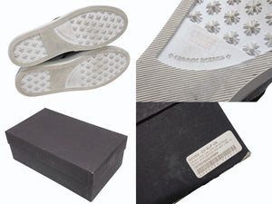 CHROME HEARTS クロムハーツ CH SLIP ON スリッポン スニーカー サイズ43 グリッター シルバー CHプラスパッチ ダガー装飾 良品 中古 4b006235