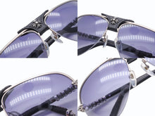 Load image into Gallery viewer, CHROME HEARTS クロムハーツ BALLS ボールズ サングラス アイウェア ティアドロップ CHプラス フローラルクロス シルバー 美品 中古 4b006237