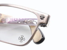 Load image into Gallery viewer, 極美品 CHROME HEARTS クロムハーツ PAWSMUC サングラス アイウェア サイズ59◻︎17-144 BSフレア装飾 メタルフレーム シルバー 中古 4b006241