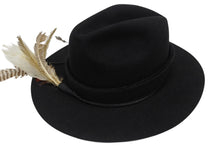 Load image into Gallery viewer, CHROME HEARTS クロムハーツ フェザーハット 帽子 サイズL ビーバーフェルト ハラコ ブラック 美品 中古 4b006243