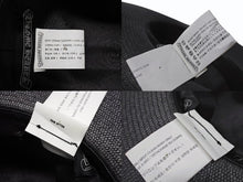 Load image into Gallery viewer, CHROME HEARTS クロムハーツ オーバルクロス ガスリンガー レザー ストローハット 帽子 サイズM 58.5cm 良品 中古 4b006244