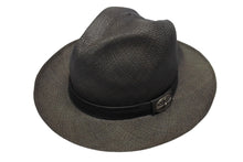 Load image into Gallery viewer, CHROME HEARTS クロムハーツ オーバルクロス ガスリンガー レザー ストローハット 帽子 サイズM 58.5cm 良品 中古 4b006244