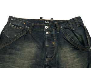 極美品 Dolce&Gabbana ドルチェ＆ガッバーナ デニムパンツ RPO460 SD638 トルコ製 コットン エラスタン ブルー サイズ48 中古 4b006247