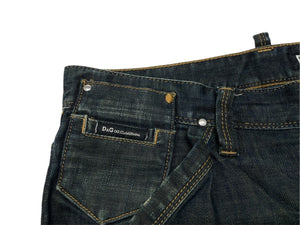 極美品 Dolce&Gabbana ドルチェ＆ガッバーナ デニムパンツ RPO460 SD638 トルコ製 コットン エラスタン ブルー サイズ48 中古 4b006247