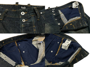 極美品 Dolce&Gabbana ドルチェ＆ガッバーナ デニムパンツ RPO460 SD638 トルコ製 コットン エラスタン ブルー サイズ48 中古 4b006247