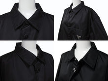 Load image into Gallery viewer, 極美品 PRADA プラダ Re-Nylon Shirt リナイロン 長袖シャツ SC514 サイズXXL トライアングルロゴ 三角ロゴプレート ブラック 中古 4b006249