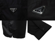 Load image into Gallery viewer, 極美品 PRADA プラダ Re-Nylon Shirt リナイロン 長袖シャツ SC514 サイズXXL トライアングルロゴ 三角ロゴプレート ブラック 中古 4b006249
