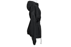極美品 PRADA プラダ Re-Nylon リナイロン トライアングルロゴプレート フーデッドジャケット 292255 S000 1WQ8 ブラック サイズ36 中古 4b006250