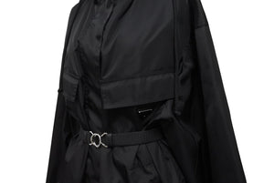 極美品 PRADA プラダ Re-Nylon リナイロン トライアングルロゴプレート フーデッドジャケット 292255 S000 1WQ8 ブラック サイズ36 中古 4b006250