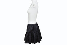 Load image into Gallery viewer, CHROME HEARTS クロムハーツ オールド 総柄 マルチモチーフ シルク ミニスカート ブラック 美品 中古 4b006257