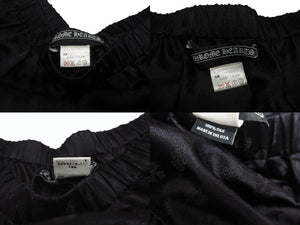 CHROME HEARTS クロムハーツ オールド 総柄 マルチモチーフ シルク ミニスカート ブラック 美品 中古 4b006257