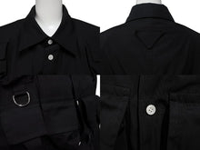 Load image into Gallery viewer, 極美品 PRADA プラダ 24SS シングルブレスト コットンジャケット UG1267 IC コットン ブラック サイズ48R 中古 4b006260