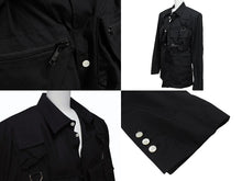 Load image into Gallery viewer, 極美品 PRADA プラダ 24SS シングルブレスト コットンジャケット UG1267 IC コットン ブラック サイズ48R 中古 4b006260