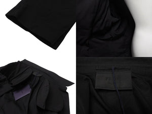 極美品 PRADA プラダ 24SS シングルブレスト コットンジャケット UG1267 IC コットン ブラック サイズ48R 中古 4b006260