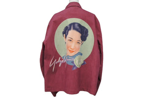 新品同様 Yohji Yamamoto POUR HOMME ヨウジヤマモトプールオム 02ss Saeko Tsuemura 女優期 ジャケット スウェード ピンク サイズ3 中古 4b006261