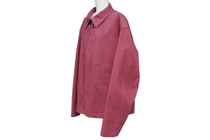 新品同様 Yohji Yamamoto POUR HOMME ヨウジヤマモトプールオム 02ss Saeko Tsuemura 女優期 ジャケット スウェード ピンク サイズ3 中古 4b006261