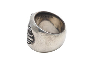 極美品 CHROME HEARTS クロムハーツ CLASSIC OVAL クラシック オーバルクロス リング 重量約46.8g サイズ24号 シルバー925 中古 4b006262