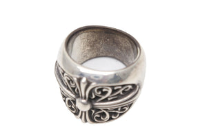 極美品 CHROME HEARTS クロムハーツ CLASSIC OVAL クラシック オーバルクロス リング 重量約46.8g サイズ24号 シルバー925 中古 4b006262