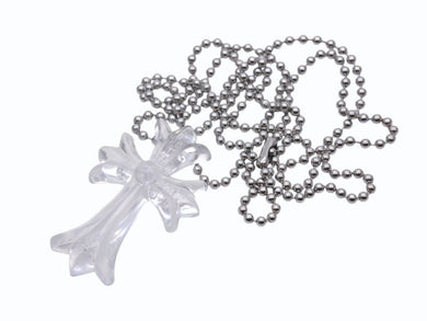 極美品 CHROME HEARTS クロムハーツ RUBBER CH CRS SML ラバーCHクロスネックレス スモール 青山20周年記念 全長約75cm 中古 4b006263