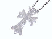 Load image into Gallery viewer, 極美品 CHROME HEARTS クロムハーツ RUBBER CH CRS SML ラバーCHクロスネックレス スモール 青山20周年記念 全長約75cm 中古 4b006263