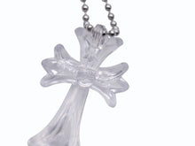 Load image into Gallery viewer, 極美品 CHROME HEARTS クロムハーツ RUBBER CH CRS SML ラバーCHクロスネックレス スモール 青山20周年記念 全長約75cm 中古 4b006263