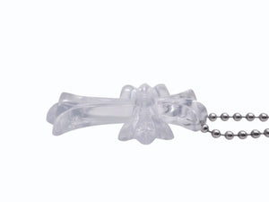 極美品 CHROME HEARTS クロムハーツ RUBBER CH CRS SML ラバーCHクロスネックレス スモール 青山20周年記念 全長約75cm 中古 4b006263