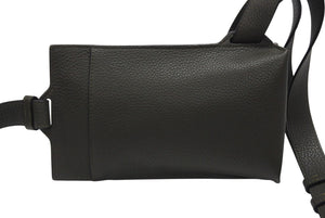 極美品 LOEWE ロエベ バーティカル Tポケット ショルダーバッグ ソフトグレインカーフ レザー カーキ シルバー金具 中古 4b006265