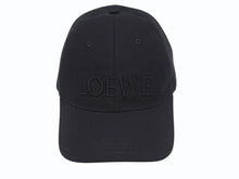 Load image into Gallery viewer, 極美品 LOEWE ロエべ キャップ K820358X36 ブラック無地 刺繍 付属品(保存袋あり) キャンバス 中古 4b006266
