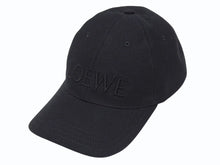 Load image into Gallery viewer, 極美品 LOEWE ロエべ キャップ K820358X36 ブラック無地 刺繍 付属品(保存袋あり) キャンバス 中古 4b006266