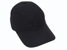 Load image into Gallery viewer, 極美品 LOEWE ロエべ キャップ K820358X36 ブラック無地 刺繍 付属品(保存袋あり) キャンバス 中古 4b006266
