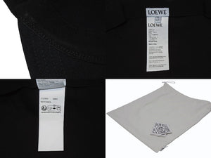 極美品 LOEWE ロエべ キャップ K820358X36 ブラック無地 刺繍 付属品(保存袋あり) キャンバス 中古 4b006266