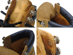 新品未使用 CHROME HEARTS クロムハーツ × Timberland ティンバーランド オーダー コラボ ブーツ ブラウン ダガー クロスボール サイズ8M 中古 4b006269