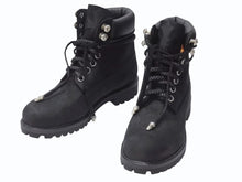 Load image into Gallery viewer, 新品未使用 CHROME HEARTS クロムハーツ × Timberland ティンバーランド コラボ ブーツ ブラック ダガー クロスボール サイズ8M 中古 4b006270