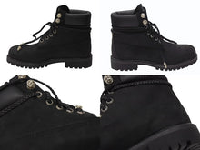 Load image into Gallery viewer, 新品未使用 CHROME HEARTS クロムハーツ × Timberland ティンバーランド コラボ ブーツ ブラック ダガー クロスボール サイズ8M 中古 4b006270