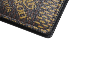 ルイ・ヴィトン × NIGO ルイ・ヴィトン ニゴ・ダミエ・ジャイアント ポルトフォイユ ブラザ 長財布 N60393 ブラウン 美品 中古 4b006280 