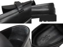 Load image into Gallery viewer, 新品同様 HERMES エルメス モカシン イコン ケリー金具 シューズ ローファー WS241934ZA 2310 ヴォーグラッセ ブラック 中古 4b006290