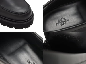 新品同様 HERMES エルメス モカシン イコン ケリー金具 シューズ ローファー WS241934ZA 2310 ヴォーグラッセ ブラック 中古 4b006290
