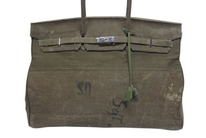 READYMADE レディメイド TRAVEL BAG LARGE トラベルバッグ ラージ ハンドバッグ サイズL バーキン50型 再構築 オリーブ 美品 中古 4b006294 