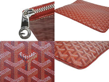 画像をギャラリービューアに読み込む, 極美品 GOYARD ゴヤール セナGM クラッチバッグ レッド ゴヤール ディンキャンバス シルバー金具 SENAT2GMLTY07CL07P 中古 4b006296 
