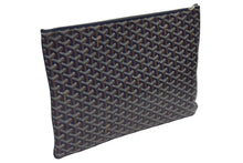 画像をギャラリービューアに読み込む, GOYARD ゴヤール セナGM クラッチバッグ ネイビー ゴヤール ディンキャンバス シルバー金具 SENAT2GMLTY07CL07P 美品 中古 4b006297 