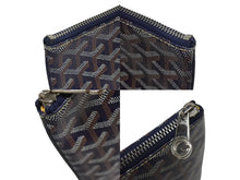 画像をギャラリービューアに読み込む, GOYARD ゴヤール セナGM クラッチバッグ ネイビー ゴヤール ディンキャンバス シルバー金具 SENAT2GMLTY07CL07P 美品 中古 4b006297 