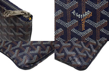 画像をギャラリービューアに読み込む, GOYARD ゴヤール セナGM クラッチバッグ ネイビー ゴヤール ディンキャンバス シルバー金具 SENAT2GMLTY07CL07P 美品 中古 4b006297 